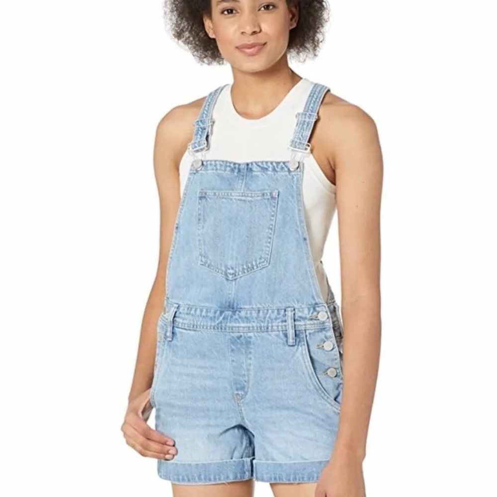 Blank NYC Read My Lips CUffed Hem Shortalls NWT Size 27 - Picture 11 of 11
